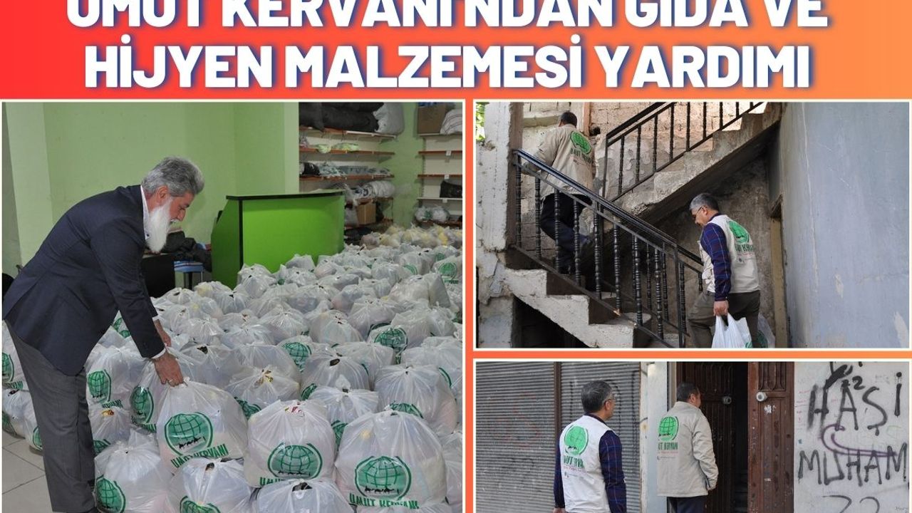 Umut Kervanı'ndan Gıda ve Hijyen Malzemesi Yardımı